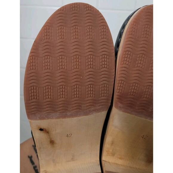 Kurier BFF Low Clogs Black Leather Braid EU 42 US 10.5 Garden Girl Handmade $188 - Picture 10 of 12